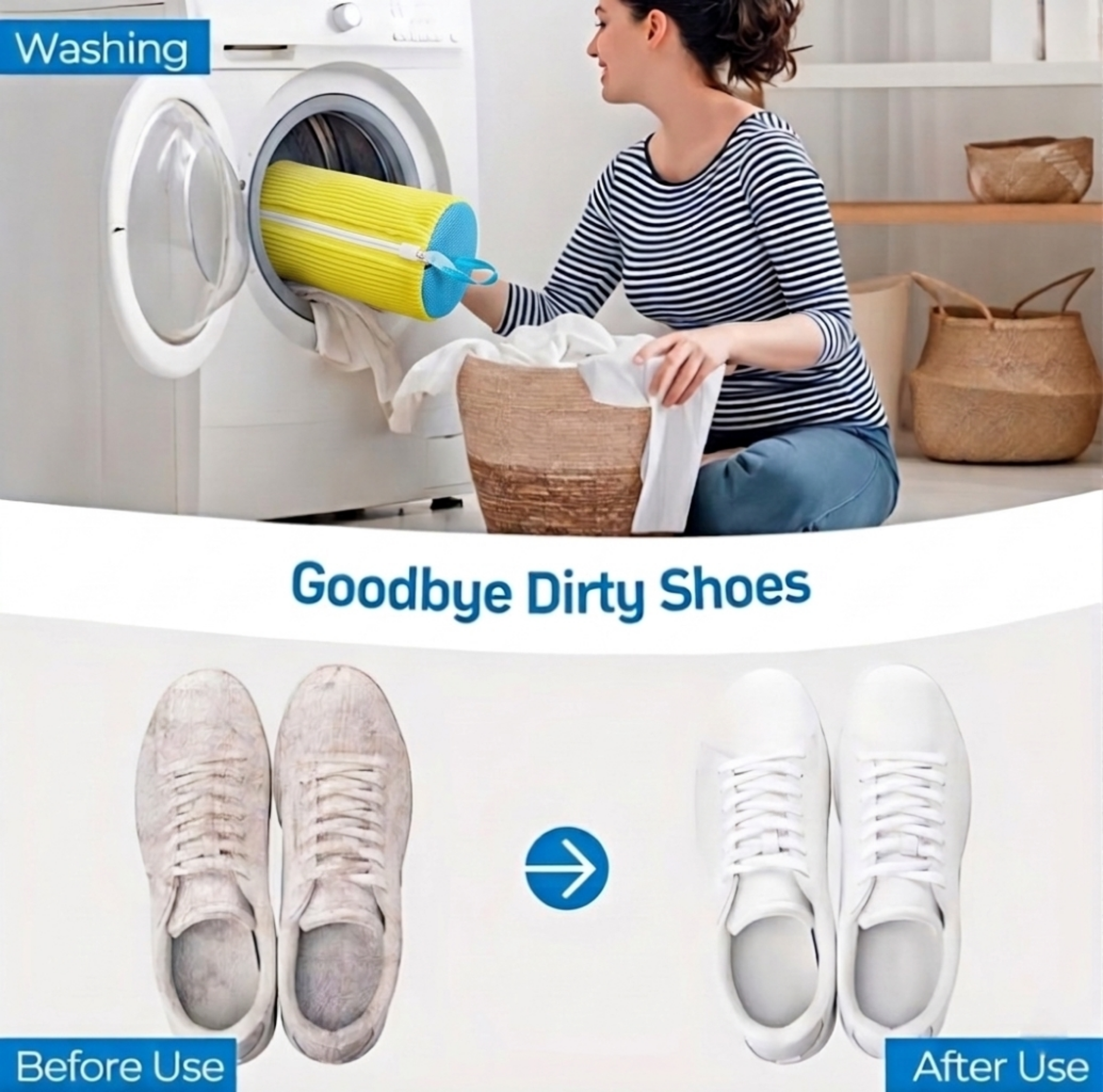 The FiberPulse™ Shoe Laundry Bag